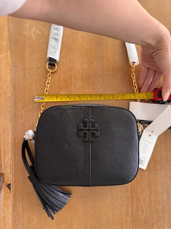 NWT Tory Burch McGraw Camera Bag Crossbody Bag Black - Picture 3 of 12